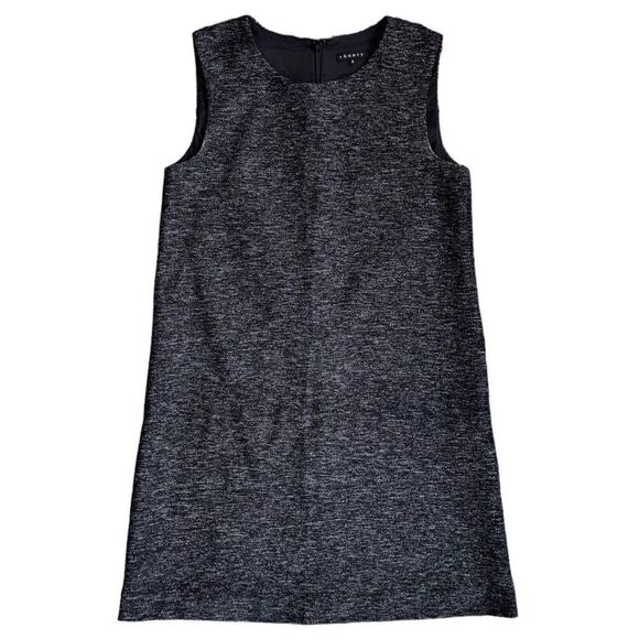 Theory Knit Virgin Wool Blend Charcoal Shift Dress Size 6 - Picture 1 of 9